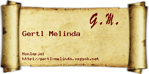Gertl Melinda névjegykártya
